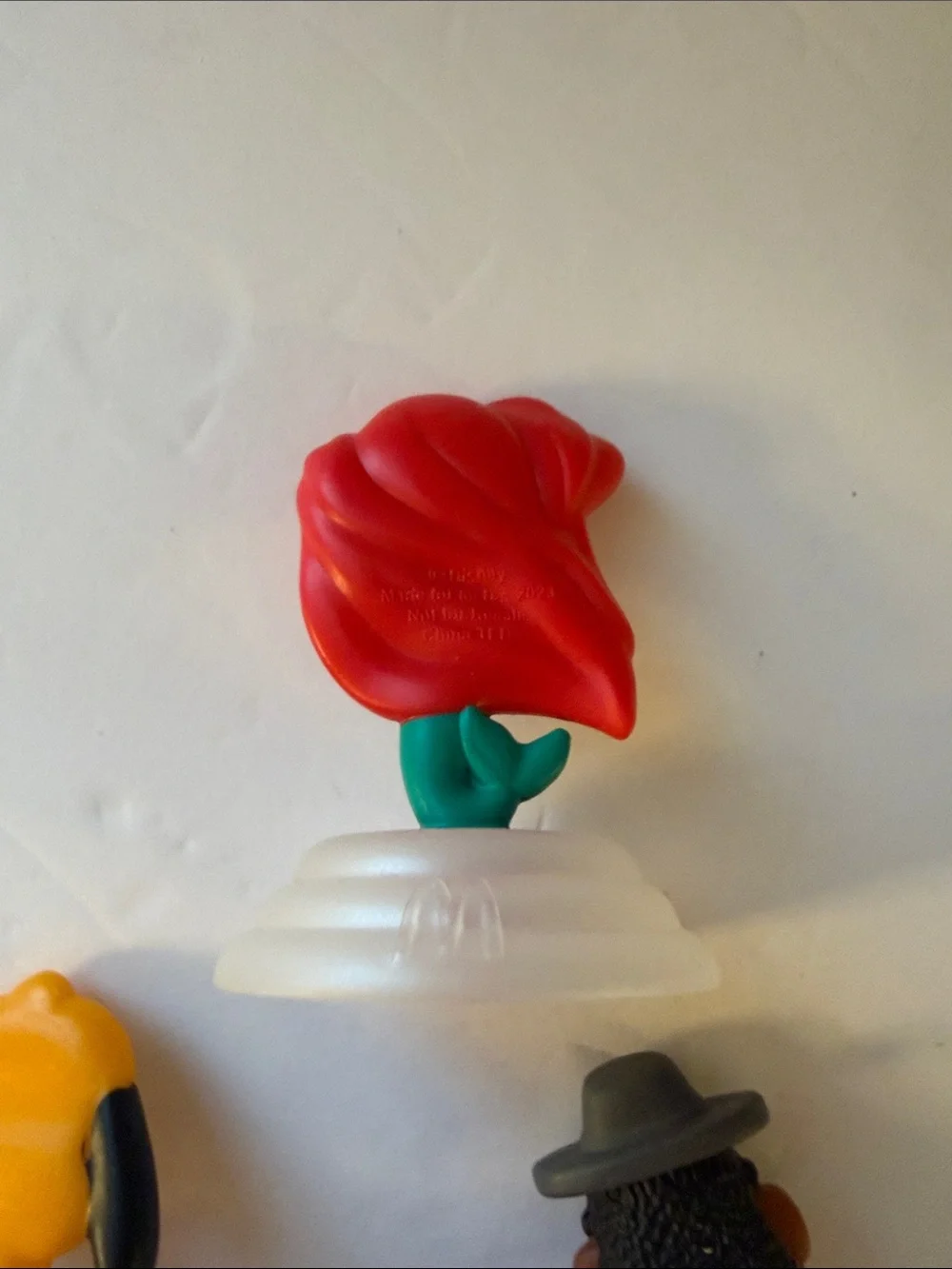 Disney Cake Topper Figures - Red, Brown, Yellow, Blue